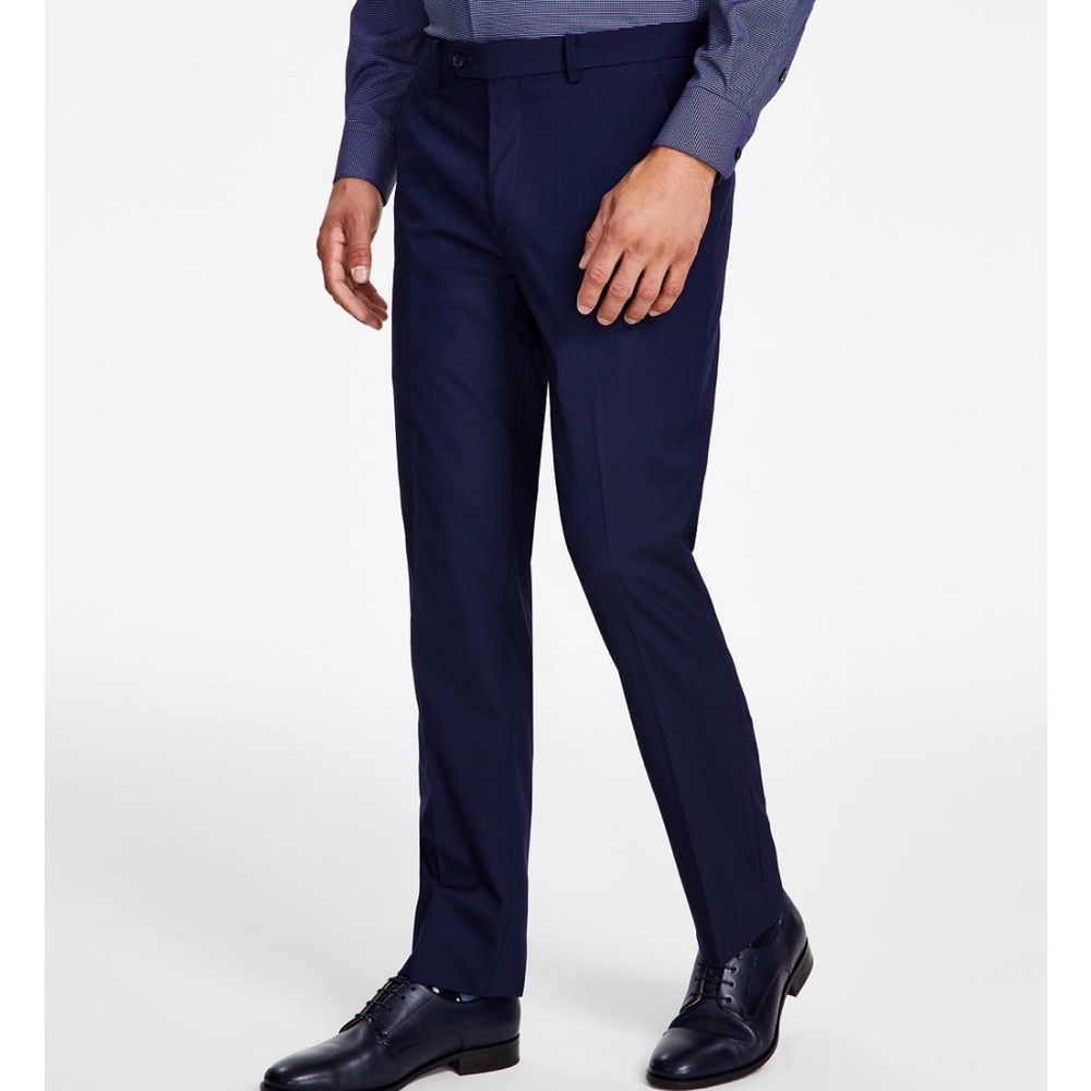 Alfani Men's Navy Stretch Dress Pants